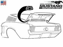 Truck coloring pages coloring pages for boys mustang drawing new audi car autos ford shelby gt 500 beginner sketches cool car drawings truck art. 1967 1968 Mustang Fastback Trunk Weatherstrip Daniel Carpenter Ebay
