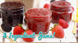 3 Ingredient Microwave Strawberry Jam Recipe Two Others W Video Recipe Jam Recipes Strawberry Jam Recipe Sugar Free Jam