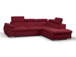 Alors autant le faire avec style grâce à nos canapés tendances, chics, modernes et vintages. Canape D Angle Droit Convertible En Tissu Rouge Fabien