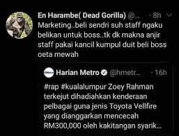 Cara menjaga keselamatan diri di taman permainan cara nak naikkan berat badan anak cara nak edit gambar jadi anime cara nak putihkan muka dan glowing cara penyambungan kabel bawah tanah cara solat witir 3 rakaat 1 salam cara minum jus delima gulsan untuk kurus cara nak belajar bahasa inggeris. Dituduh Syok Sendiri Beli Kereta Guna Duit Syarikat Zoey Rahman Pekakkan Telinga Bukan Staf Yang Bagi Tapi Ahli Lembaga Pengarah Hiburan Mstar