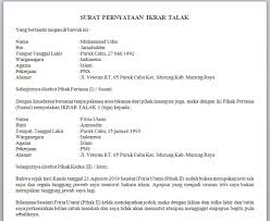 Check spelling or type a new query. Download Contoh Surat Pernyataan Cerai Talak 3 The Exceptionals