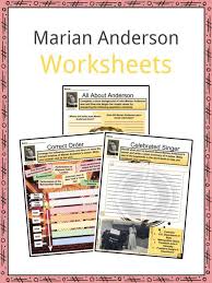 Print, color and collect them all! Marian Anderson Facts Worksheets Life Career Awards Legacy Kids