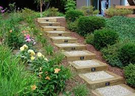 Outside Landscaping With Railroad Ties Garden Stairs Landscape Stairs Garden Steps
