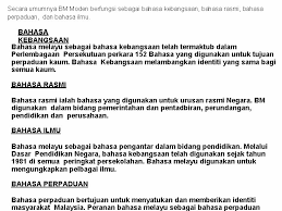 Dianggarkan lebih 1,000 orang pejuang. Kedudukan Dan Taraf Bahasa Melayu Era Selepas Merdeka