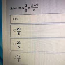 The number x divided by 3 7. Solve For X 3 5 X 1 8 Brainly Com
