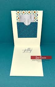 Carefully bend the large outer card piece and the inner card holder piece where they are scored. How To Make A Card And Gift Card Holder That Is Easy Gift Card Holder Christmas Gift Card Holders Gift Cards Money
