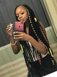 Big Box Braids Hairstyles For Black Women Pin By Barb E On Hairstyles Braided Cornrow Hairstyles Lemonade Braids Hairstyles Hair Braid Videos