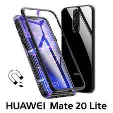 huawei mate 20 lite magnetic aluminum case with tempered glass
