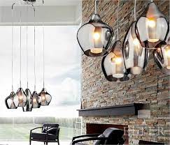 Glass Five Light Cluster Pendant Cluster Pendant Lighting High Ceiling Lighting Pendant Light Fixtures
