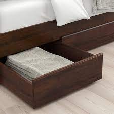 Ikea full bed frames with storage. Songesand Bed Frame With 4 Storage Boxes Brown Full Double Ikea