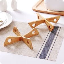 Bamboo Insulation Pads Placemat Removable Crossover Kitchen Rack Holder Table Mat Protector Creative Kichen Accessories 2020 Ahsap Isleme Kolay Ahsap Projeleri Ahsap El Isleri