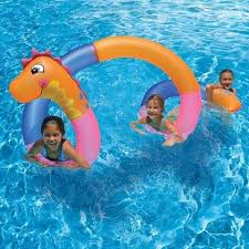 Poolmaster Sea Horse Twister Float Pool Water Slide Pool Swimming Pool Water