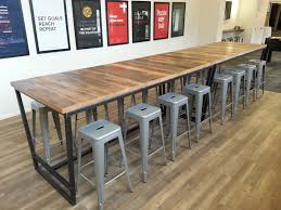 Custom Made Reclaimed Wood And Steel Industrial High Top Conference Table High Top Table Kitchen Pub Table Sets Conference Table