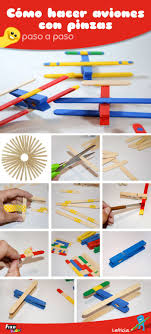 Como hacer un avion con papel resiclando : Manualidades Para Ninos Aviones Con Pinzas De Madera Fixokids