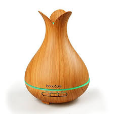 300ml Essential Oil Diffuser Innoocare Wood Grain Cool Mist Humidifier Ultrasonic Petal Design Aroma Diffuser Essential Oil Diffuser Led Color Changing Lights
