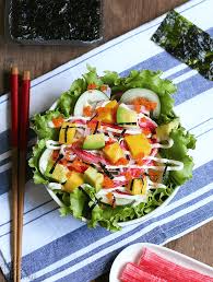 Kani Salad Japanese Crab Salad The Peach Kitchen Recipe Mango Avocado Salad Kani Salad Salad