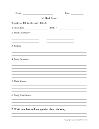 My Book Report Worksheet Book Report Templates Book Report Biography Book Report Template