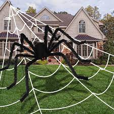Free shipping on orders over $25 shipped by amazon. Amazon Com Aitbay 79 Halloween Giant Spider Decorations With 200 Halloween Spider Web Fake Scary Hairy Spiders Props For Halloween Decorations Indoor Outdoor Halloween Decor Yard Party Supplies Decoration Patio Lawn