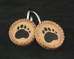 Black Bear Shower Curtain Hooks Bear Paw Shower Curtain Hooks Shower Curtain Hooks Lake Cabin Decor Bear Paws