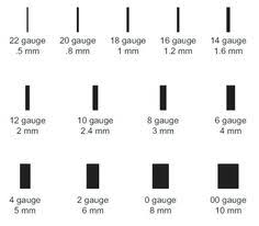 List Of Gauges Size Chart Ears Image Results Pikosy