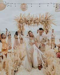 10 Wow Worthy Celebrity Weddings Inspired By This Boho Beach Wedding Dream Beach Wedding Beach Wedding Inspiration