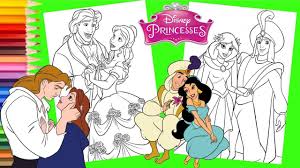 Use these images to quickly print coloring pages. Disney Aladdin Jasmine Adam Belle Royal Wedding Coloring Pages For Kids Youtube