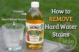 Removing Hard Water Stains With Heinz Apple Cider Vinegar Hard Water Stain Remover Hard Water Stains Heinz Apple Cider Vinegar