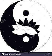 Download This Stock Vector Lotus Flower In Yin Yang Symbol Black And White G3k7wg From Alamy S Library Of Mil Yin Yang Art Ying Yang Tattoo Yin Yang Tattoos