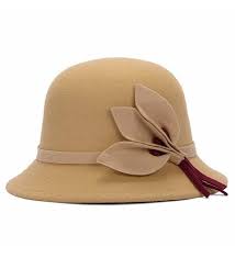 Women Vintage Felt Round Cloche Hat Flower Bow Fedora Bowler Caps Khaki Ci12kb8i261 Winter Hats For Women Retro Hats Vintage Cap