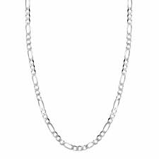 Thick Silver Figaro Chain Walmart Mens Necklace Length