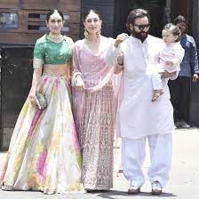 Karishma Kapoor Kareena Kapoor With Her Family At Sonam Kapoor Wedding Sonam Kapoor Wedding Designer Dresses Indian Bollywood Fashion
