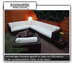 Amazon De Ragnarok Mobeldesign Polyrattan Lounge Deutsche Marke Eignene Produktion 8 Jahre Garantie Auf Uv Bestandigk Polyrattan Lounges Polyrattan Lounge