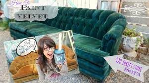 The paints don't work well on dark colors, such as a chocolate brown or black, but provide an excellent option for lighter colors that tend to show stains easily. How To Paint A Sofa Thrift Store Couch Keep The Fabric Soft Add Stencils And Blend Youtube