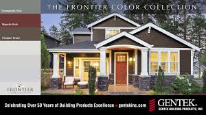 Trademarks mentioned in this document are the property of gentek building products, its affiliates. Frontier Color Collection For Gentek Vinyl Siding Youtube