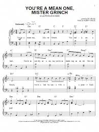 You Re A Mean One Mr Grinch Glee Cast Sheet Music Clarinet Sheet Music Saxophone Sheet Music Trumpet Sheet Music