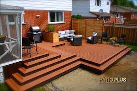 Patio A Paliers Multiples Patio Deck Designs Backyard Backyard Patio