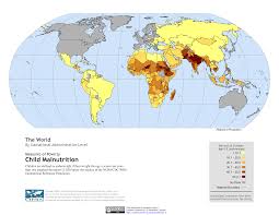 world map of child malnutrition by subnational