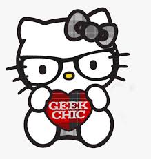 Nerds also realize that they are uncool, but dweebs often do not. Hello Kitty Pics Geek Chic Nerd Otaku Geek Hello Kitty Wearing Glasses Hd Png Download Transparent Png Image Pngitem