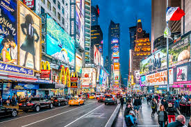 If you are a creative and resourceful author you can get times square billboard coverage for just $9. Times Square Buildings One Up Each Other With Flashy Led Signs