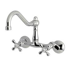 Whether it's the restoration, vintage, governor, or heritage series kingston brass kitchen sink faucets add elegance and charm to any kitchen sink area and with kingston's. Kingston Brass Ks3221ax Vintage 6 Inch Adjustable Center Wall Mount Kitchen Faucet Kingston Brass Ks3222ax Vintage