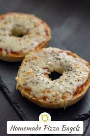 Homemade Pizza Bagels Recipe In 2020 Pizza Bagels Homemade Pizza Food
