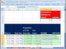 excel magic trick 379 round to nearest 1 10th hour for payroll