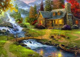 Thomas Kinkade 1958 2012 The Painter Of Light In 2020 Kinkade Paintings Thomas Kinkade Thomas Kinkade Paintings