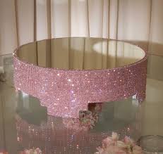 Circular Pink Rhinestone Coffee Table Crystal Cake Stand Cake Stand With Cover Wedding Cake Stand Crystal