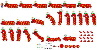 Custom  Edited - Mario Customs - Wiggler (Angry, Paper Mario-Style) - The  Spriters Resource