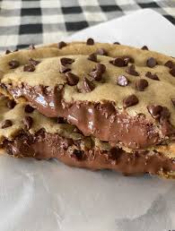 Giant Nutella Stuffed Cookies Easy Nutella Cookie Recipe Recipe Nutella Cookies Easy Cookie Recipes Nutella Cookies