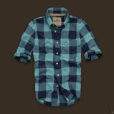 Hollister Mens Plaid Shirts Blue Fashion Hollister