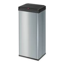 This gray 55 gallon round trash can measures 26 1/2 x 33 (dia x h). Hailohailo Big Box Rectangular 60 Liter Swing Trash Can In Silver Dailymail