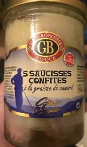 Saucisses Confites Gilbert Baradat Calories Et Informations Nutritionnelles