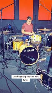 Dillon in the studio working